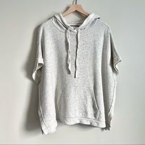 Lou & Grey Oversized Light Gray Heather Poncho Hoodie